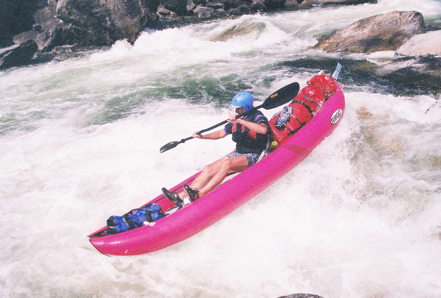 Cotton Cottingham airborn at Wolf Creek rapid